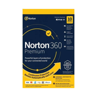 Norton 360 Premium 75 GB Cloud Storage (Subscription) (10 Devices, 1 Year, USA)